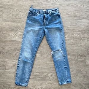 Forever 21 High Rise Distressed Jeans